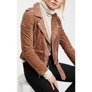 Blank NYC Genuine Suede Leather Moto Jacket
